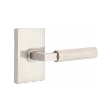 Emtek Emtek C5212US15.LSUS15.FAUS15 L-Faceted Privacy Modern Rectangular CF  1-3/8" to 1-5/8" Door C5212US15.LSUS15.FAUS15